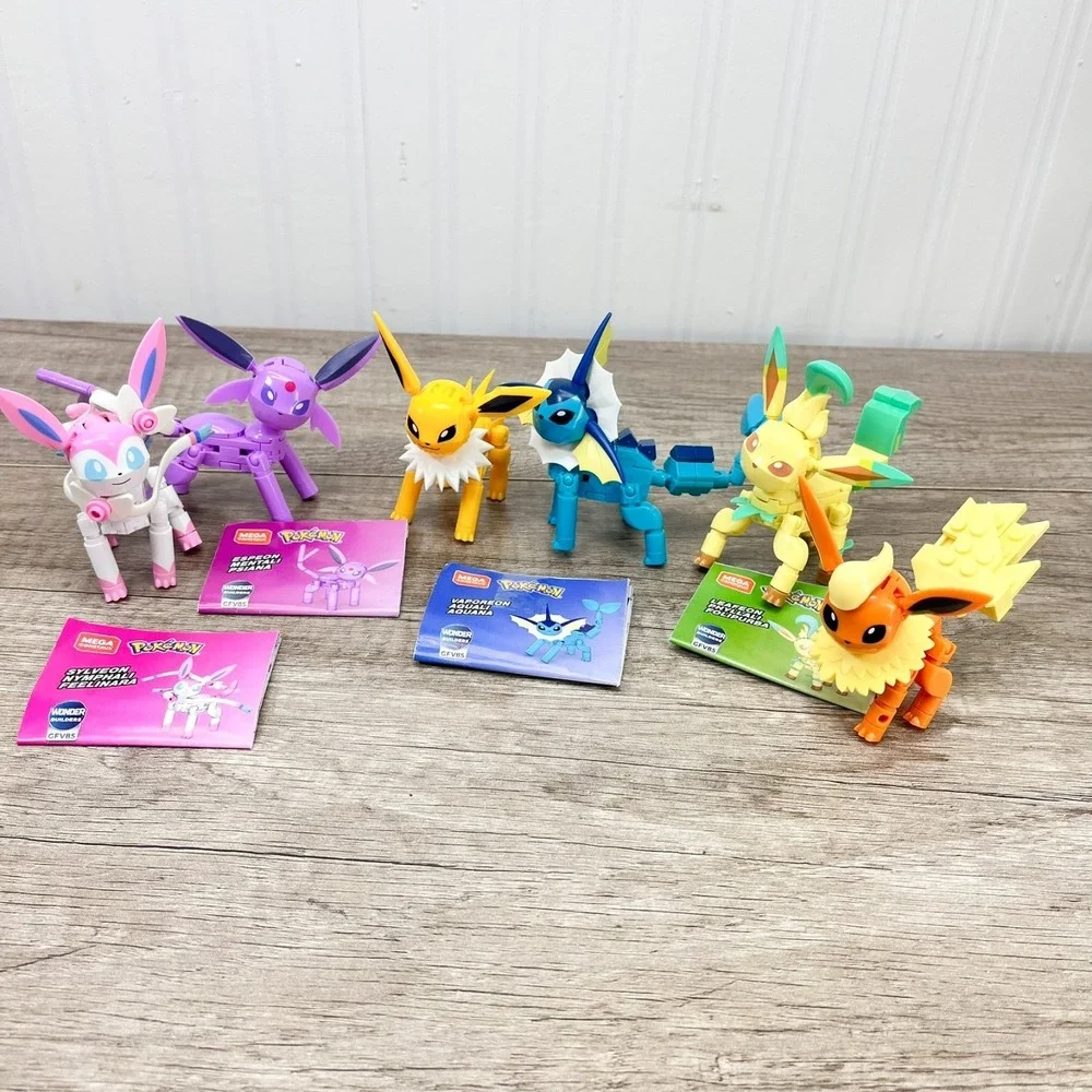 Mega Construx Pokemon EEvee 6‎ Figures Eevee Evolutions Flareon Jolteon Vaporeon